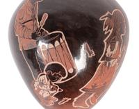 Sgraffito Black and Sienna Jar