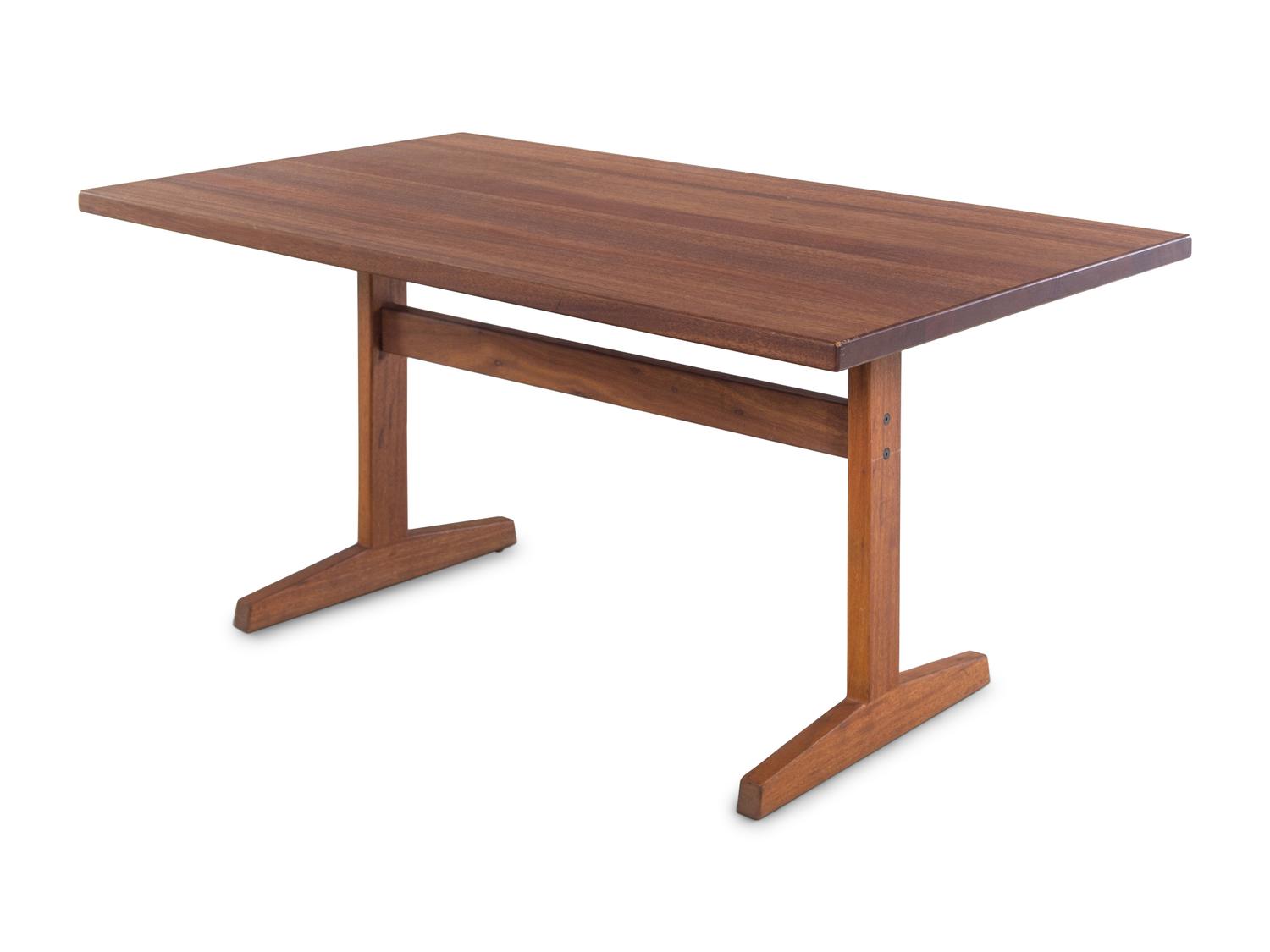 A Modern Teak Table and Four Chairs