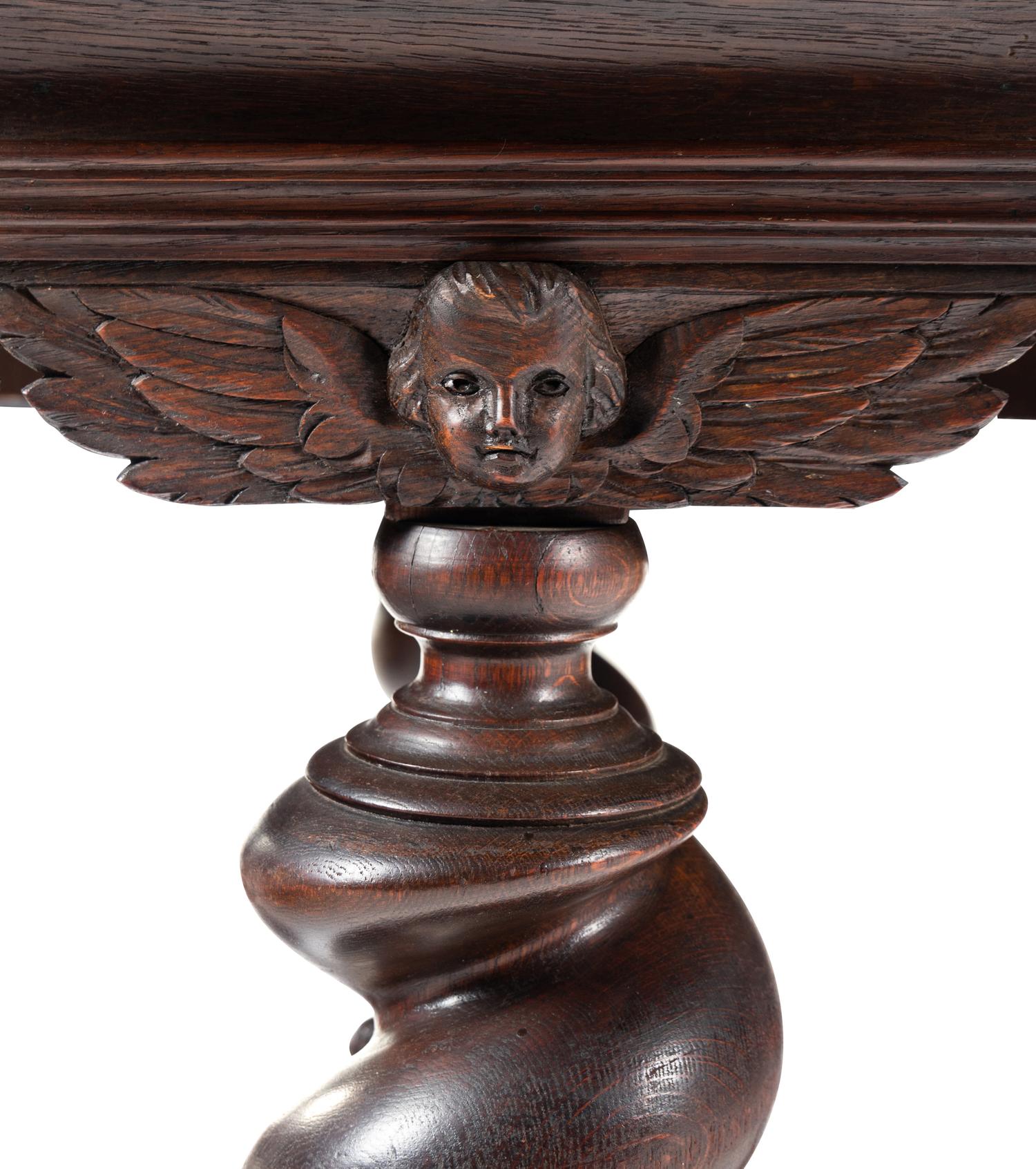 A Continental Carved Oak Center Table