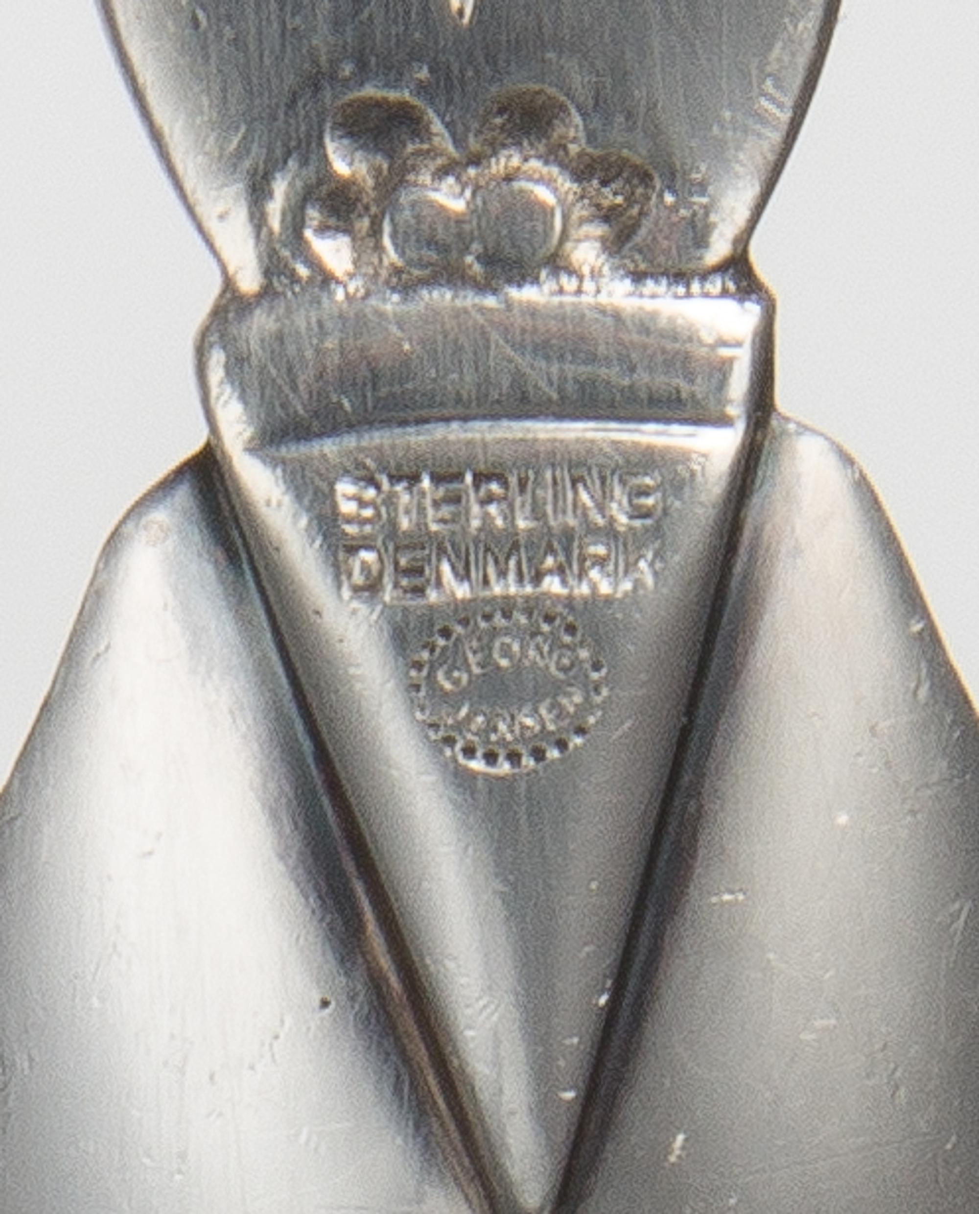 A Danish Silver Bar Service, Georg Jensen Silversmithy, Copenhagen, Second Half 20th Century, Cactus pattern, comprising a mixing spoon