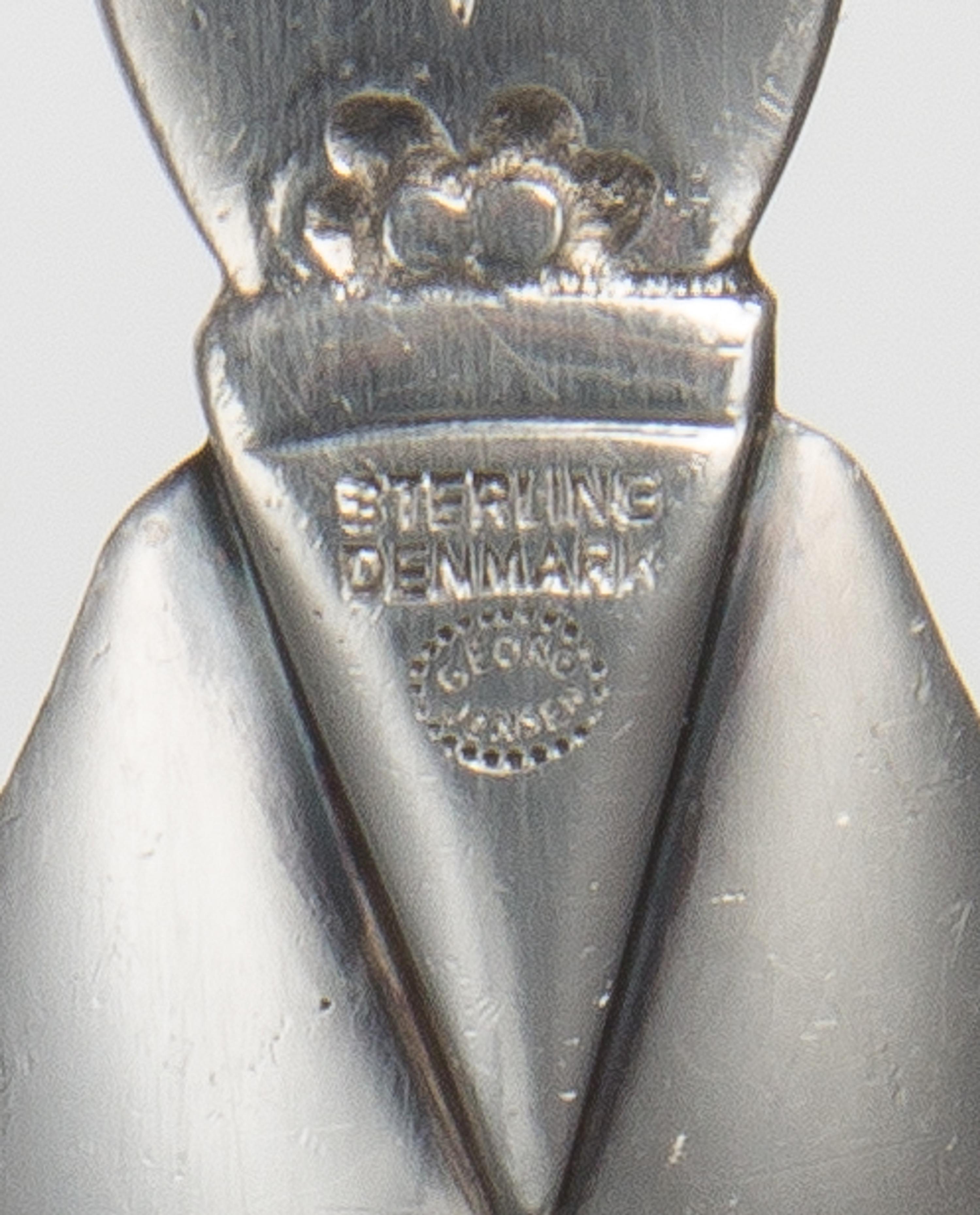 A Danish Silver Bar Service, Georg Jensen Silversmithy, Copenhagen, Second Half 20th Century, Cactus pattern, comprising a mixing spoon