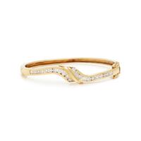 YELLOW GOLD AND DIAMOND BANGLE BRACELET