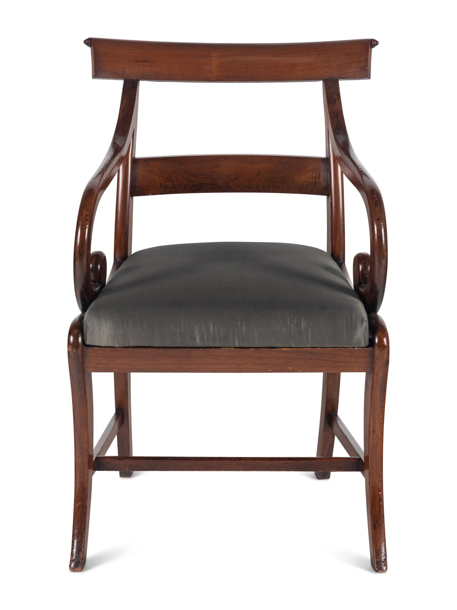 A Regency Style Mahogany Armchair