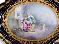 A Sèvres Style Painted and Parcel Gilt Porcelain Two-Handled Tray