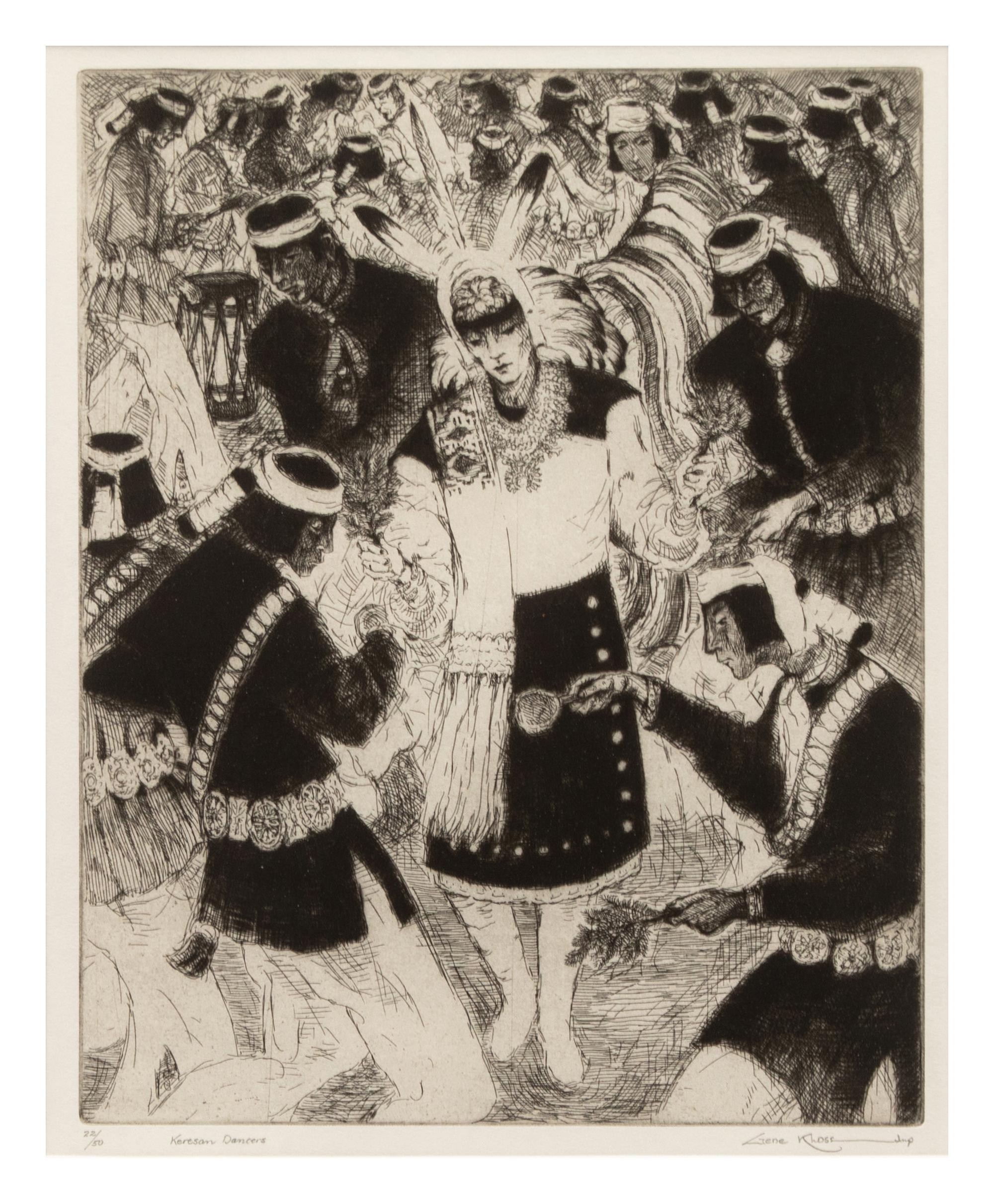 Two Works: Keresan Dancers edition 25/50 and Apaches A-Visiting edition 46/75