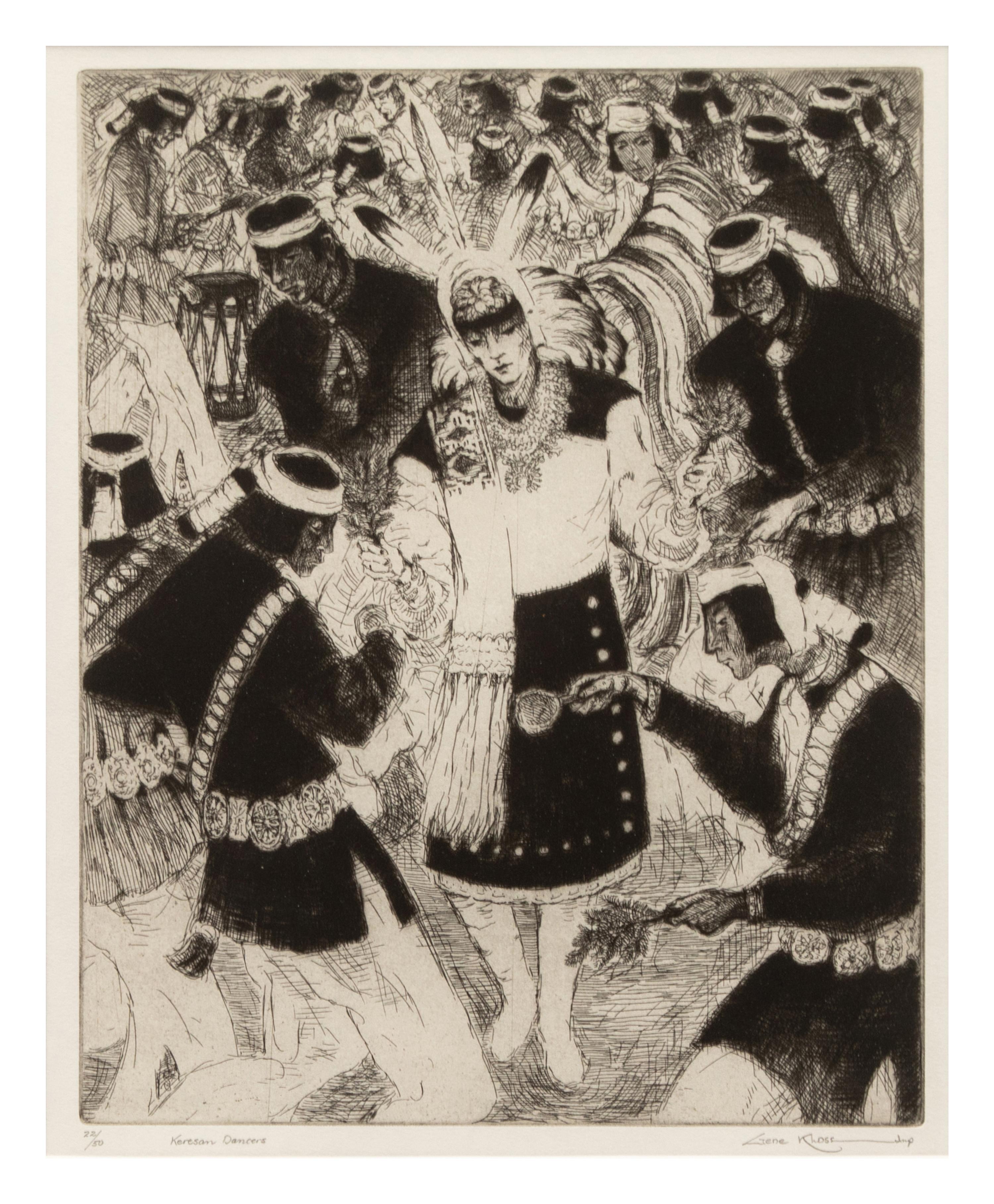 Two Works: Keresan Dancers edition 25/50 and Apaches A-Visiting edition 46/75