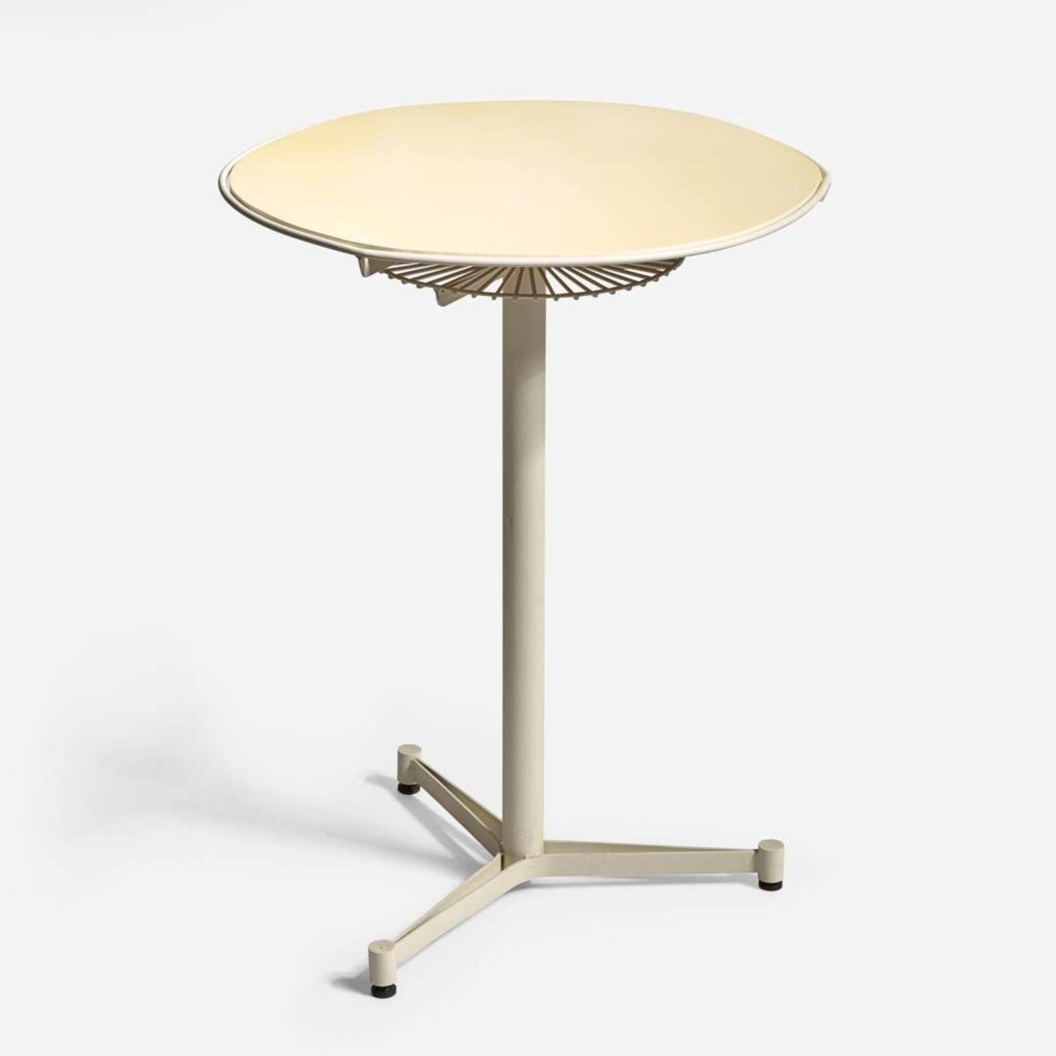 Vladimir Kagan (American, 1927-2016) Capricorn High Table and Two Stools, Vladimir Kagan Design Group, USA, designed 1958, the present lot circa 2009
