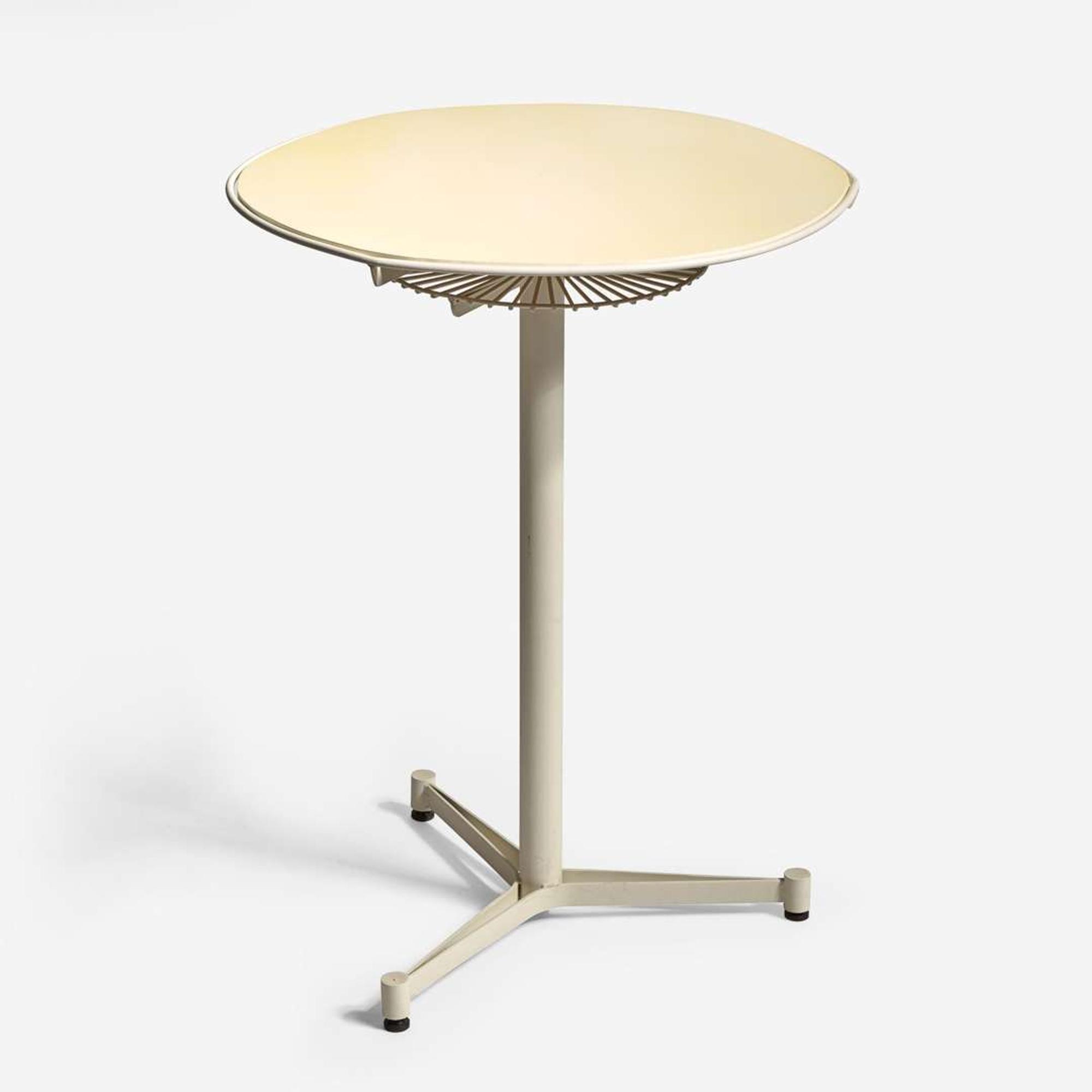 Vladimir Kagan (American, 1927-2016) Capricorn High Table and Two Stools, Vladimir Kagan Design Group, USA, designed 1958, the present lot circa 2009