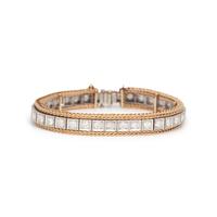 DIAMOND AND BICOLOR GOLD BRACELET
