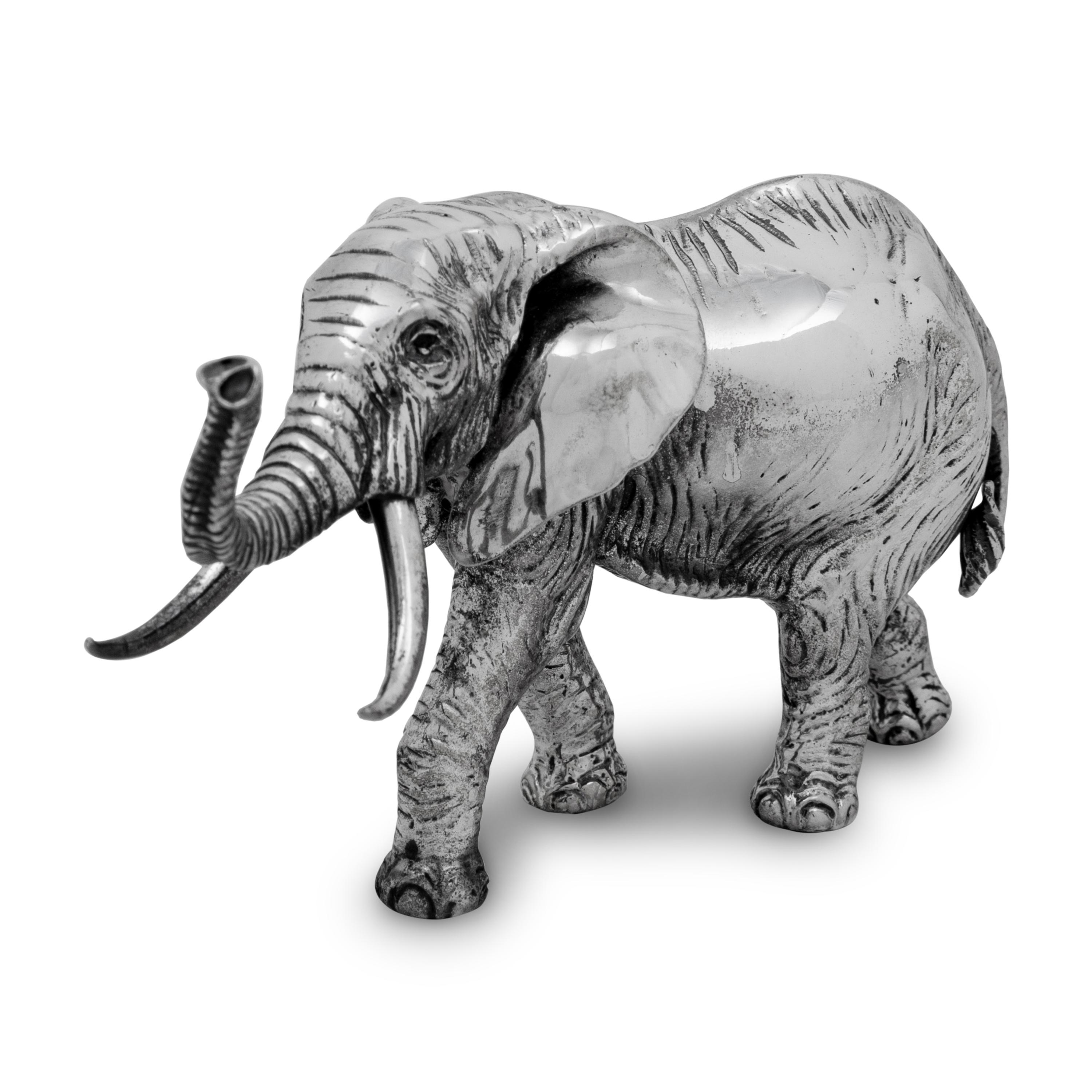 An Italian Silver Model of an Elephant