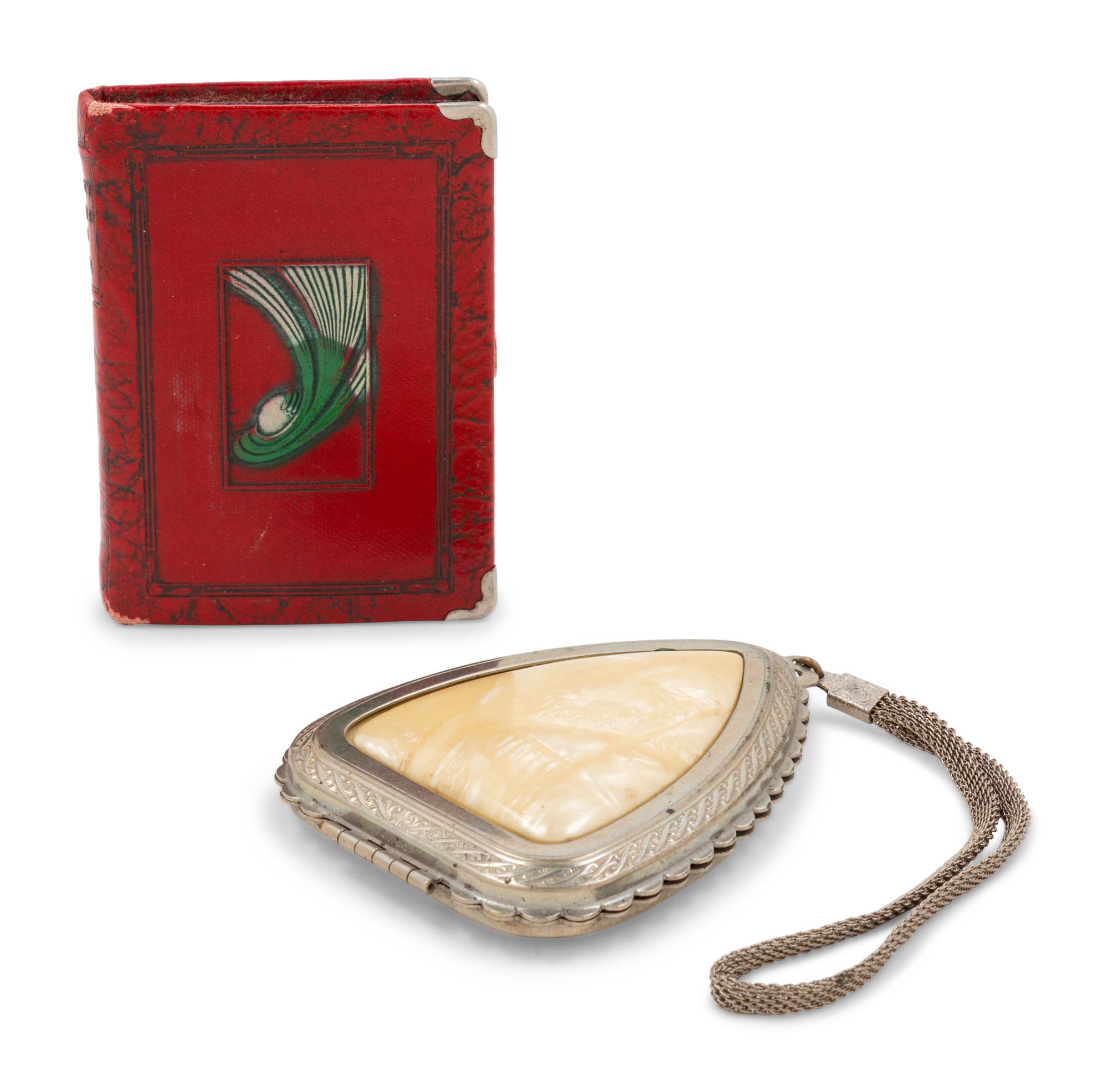 A Book-Form Compact and a Silvertone Compact