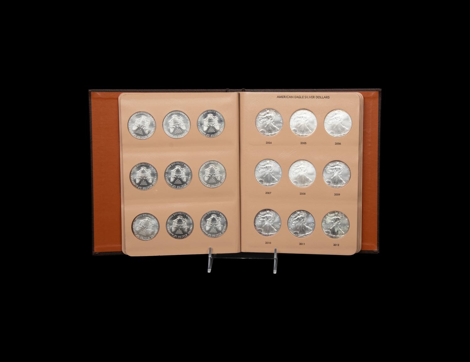 A Collection of One Hundred and Forty-Seven Silver Eagle $1 Mint and Proof Coins