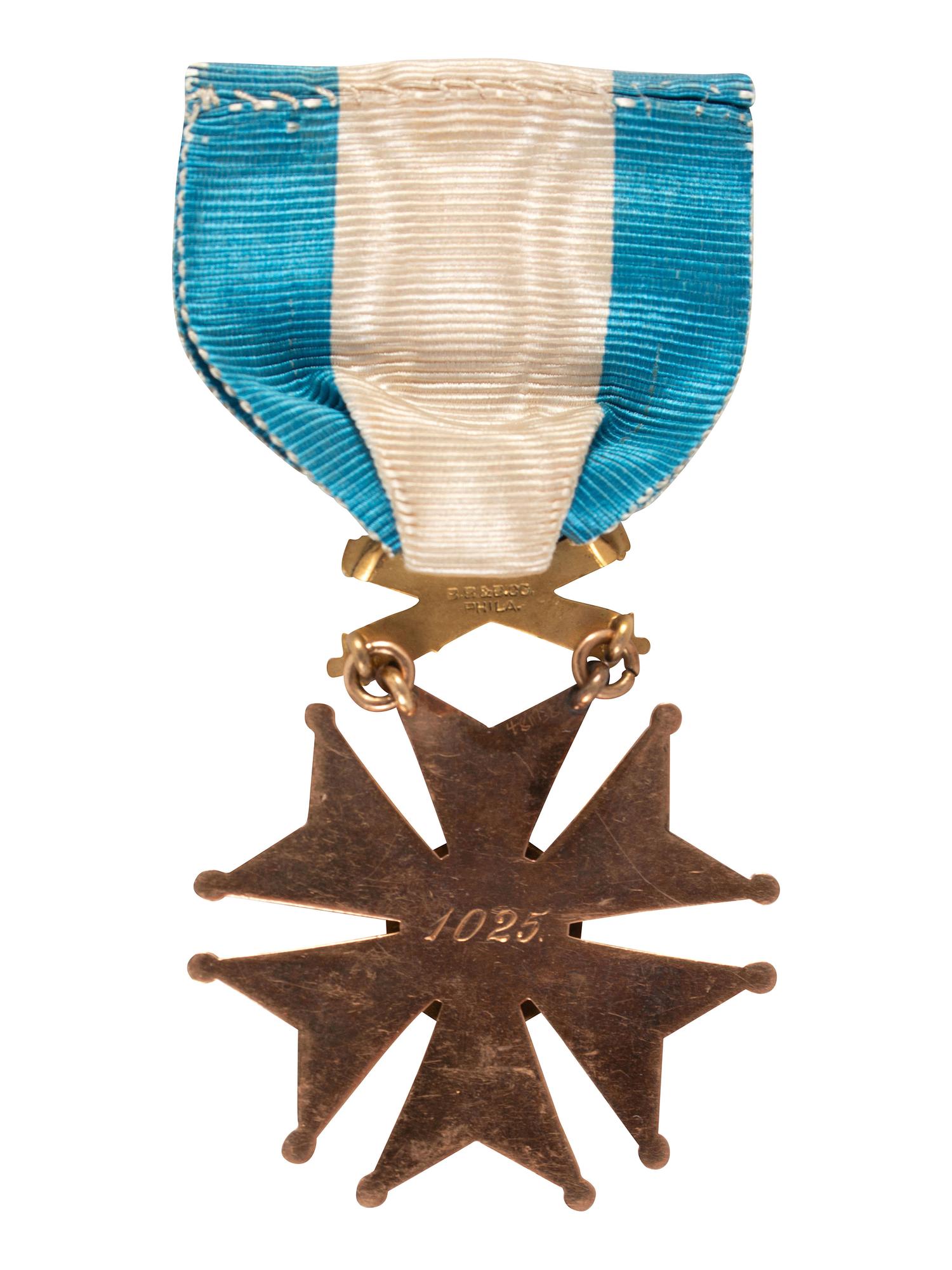 [CIVIL WAR]. Pair of veteran's medals incl. Society of the Army of the Tennessee medal identified to Captain Henry L. Swords, 36th, 59th & 57th Massachusetts Infantry Regiments, WIA at North Anna River.