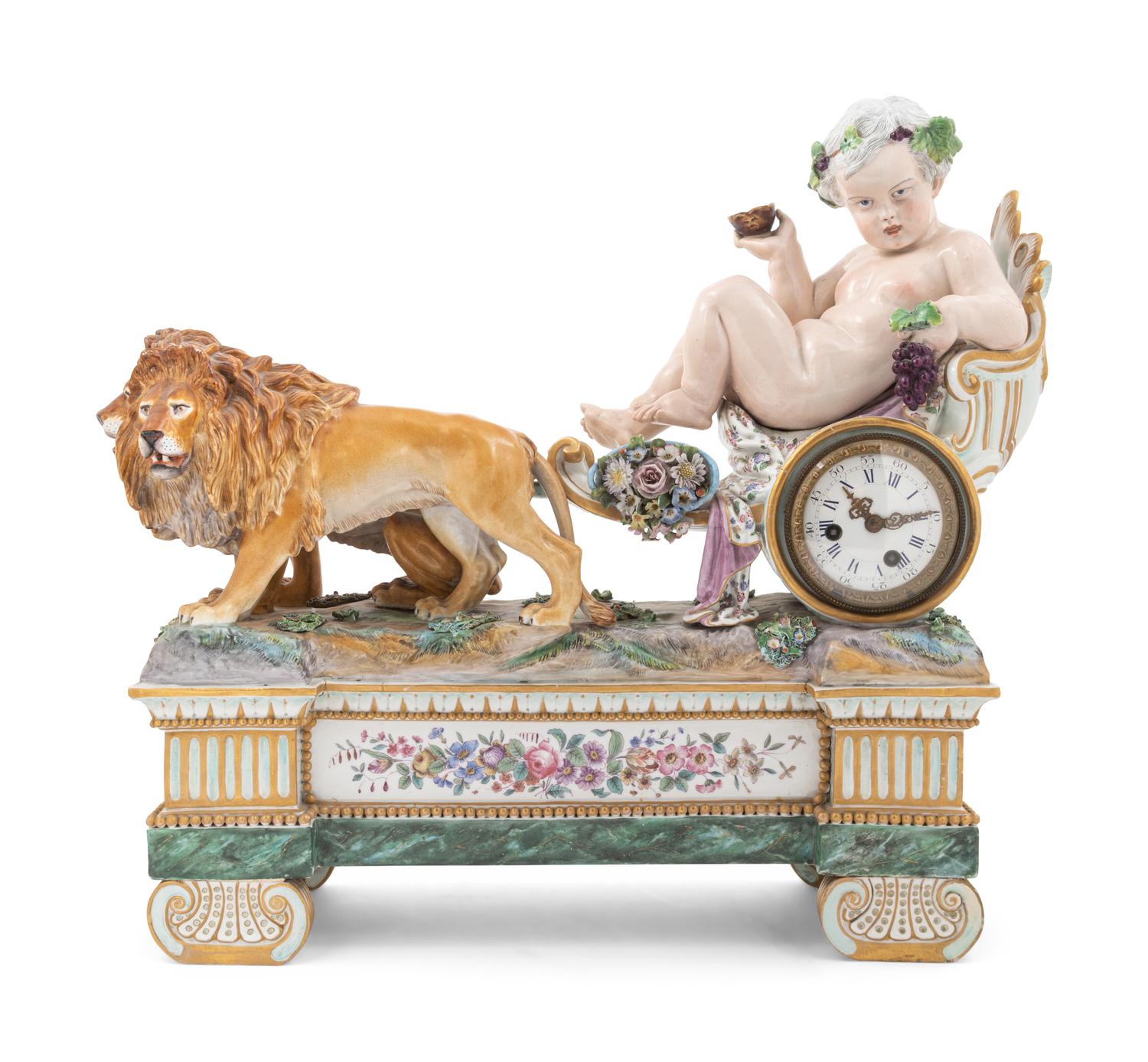 A German Porcelain Clock