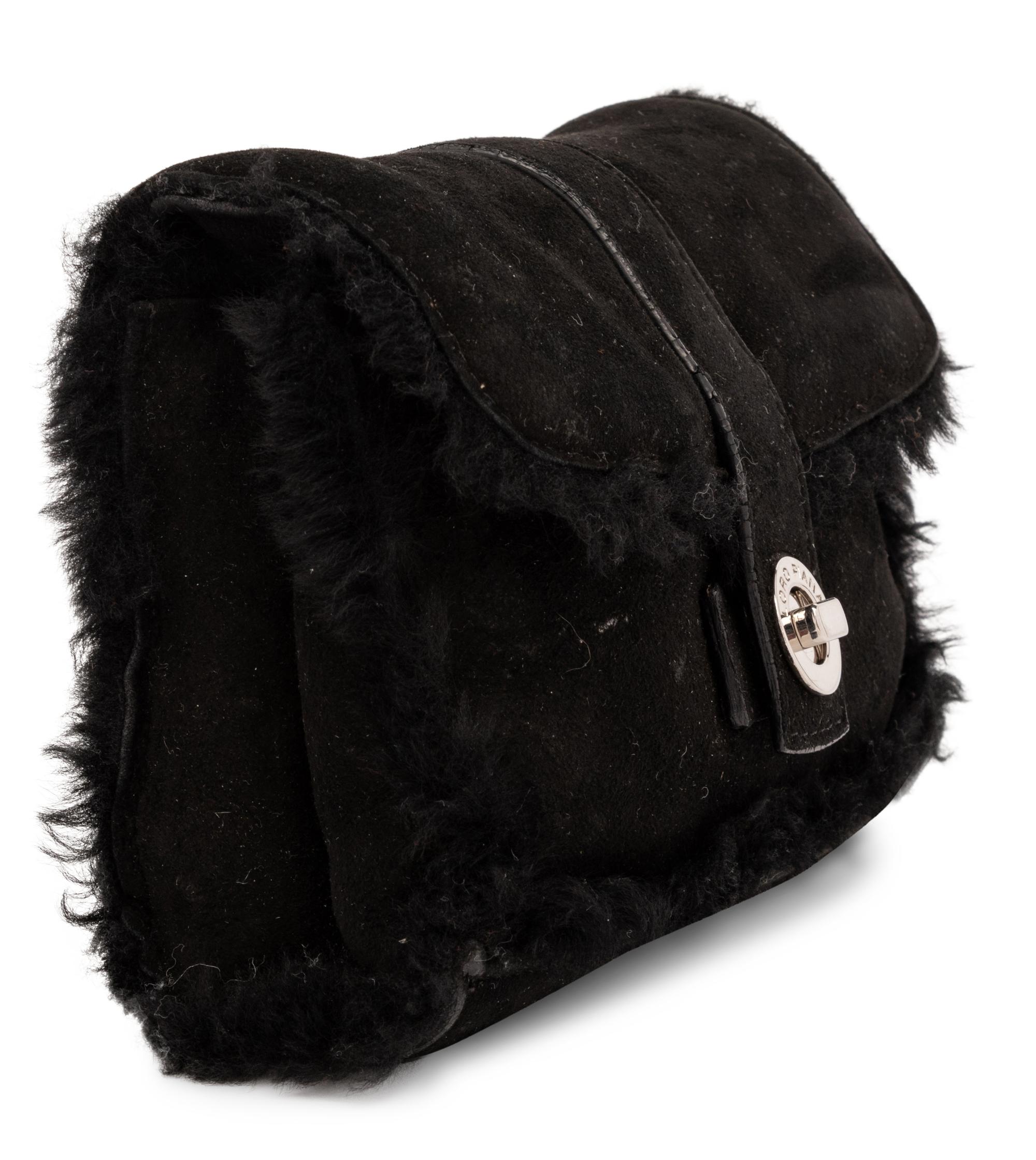 Loro Piana Cashmere Sweater and Shearling Bag