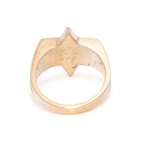 RUBY, DIAMOND, AND YELLOW GOLD STAR RING