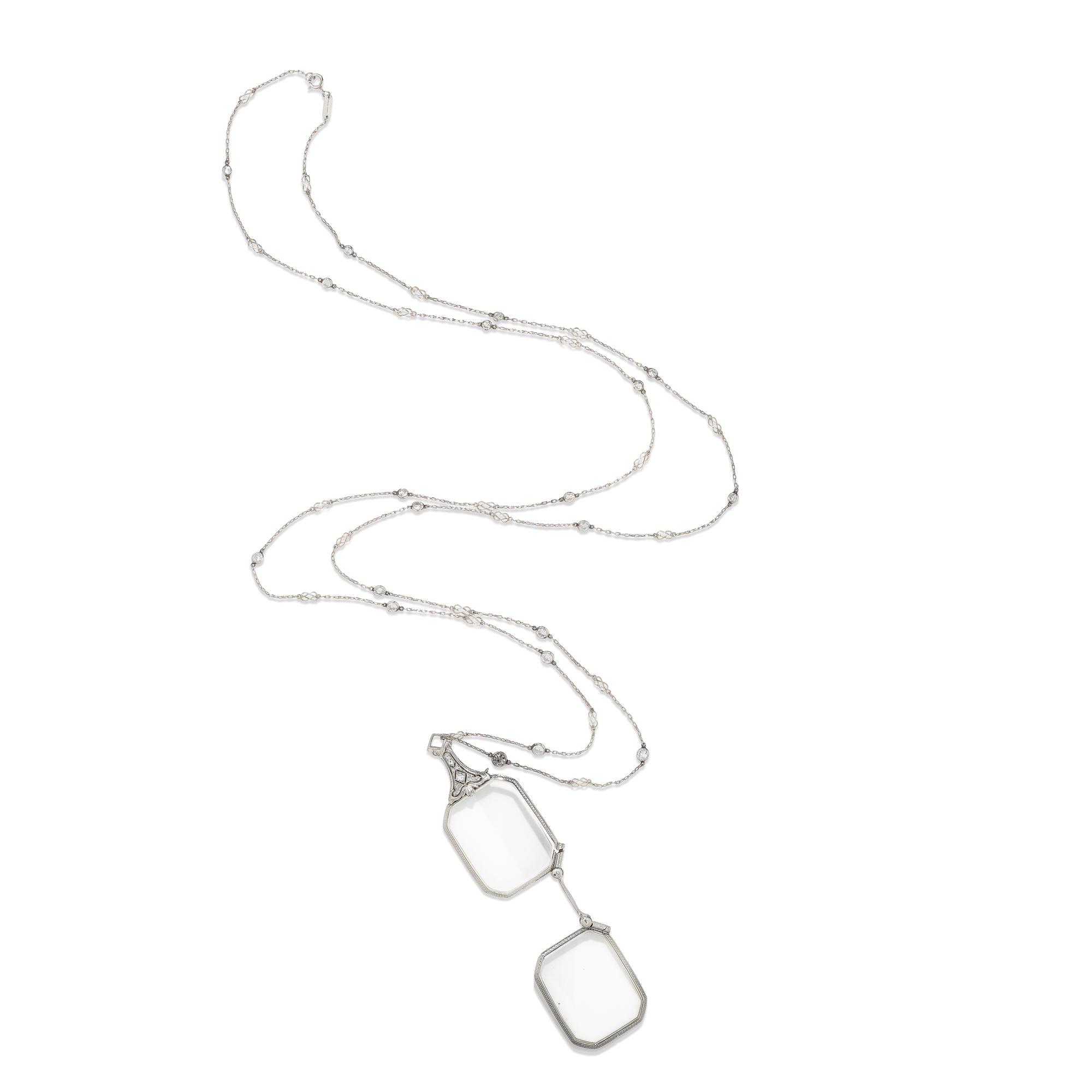Art Deco, Platinum and Diamond Lorgnette