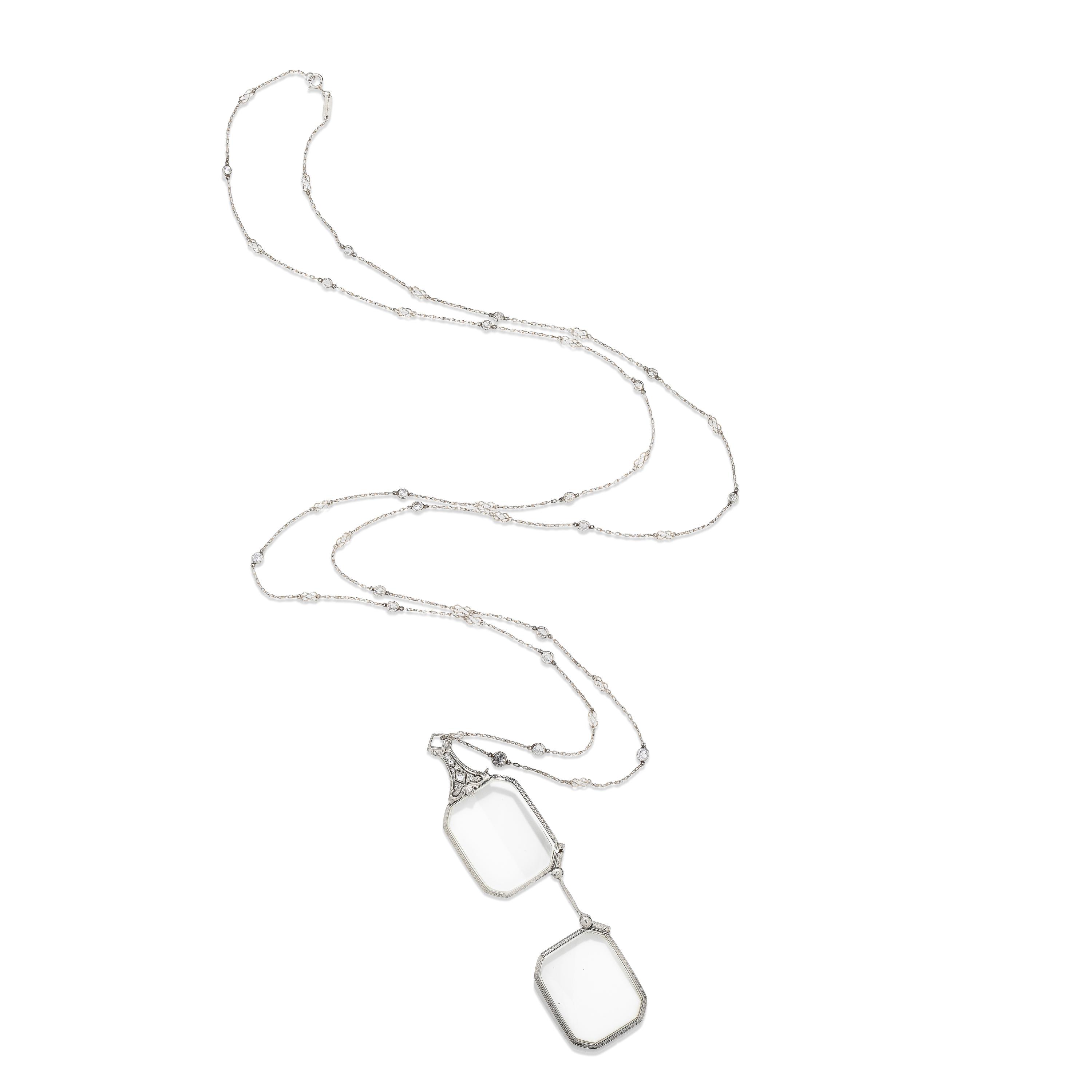 Art Deco, Platinum and Diamond Lorgnette