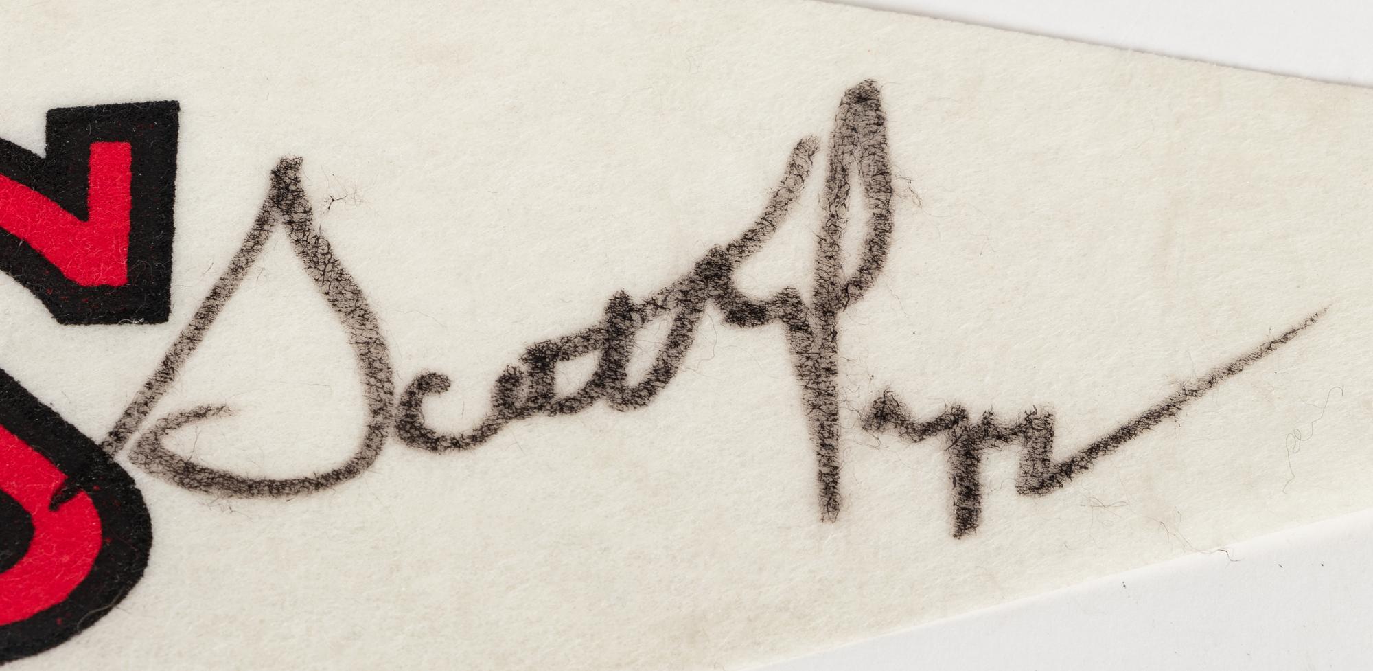 A 1988-89 Chicago Bulls Team Signed Autograph Pennant Including Michael Jordan (Beckett Authentication Services BAS Certified),