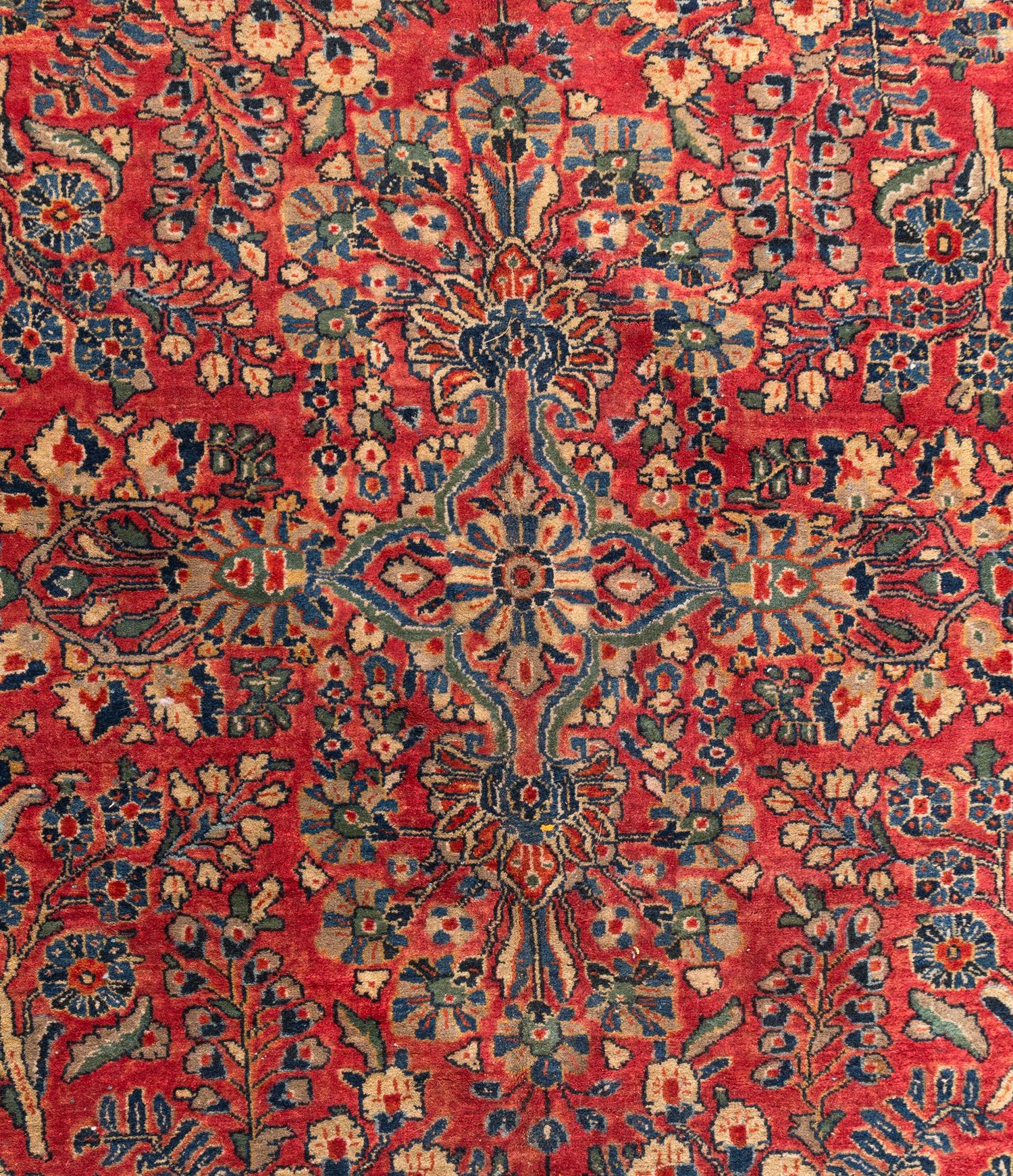 Two Sarouk Wool Rugs