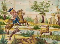 A Sant'Anna Framed Ceramic Tile Mural