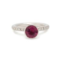 GARNET AND DIAMOND RING