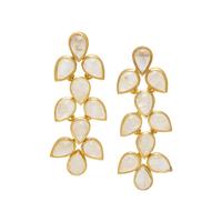 YELLOW GOLD AND MOONSTONE EARRINGS