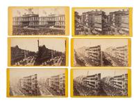 [LINCOLN FUNERAL]. A group of 10 stereoviews capturing the procession and other funerary sights around New York City.