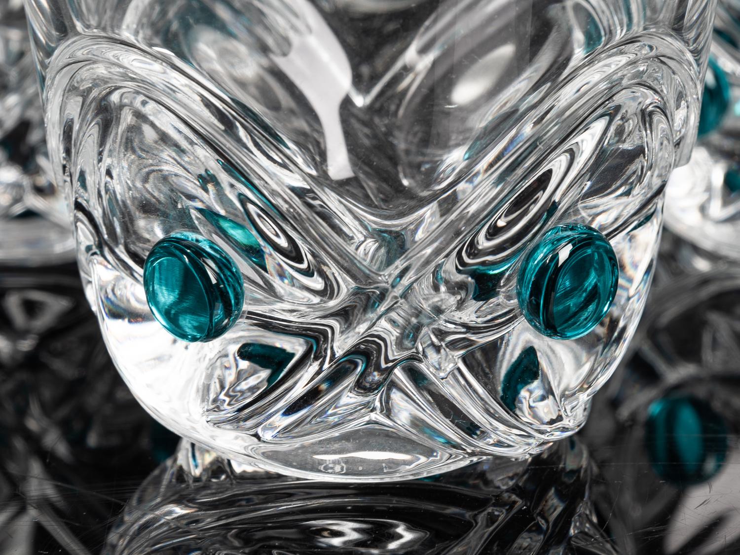 A Set of Sixteen Lalique Flouride Tumblers