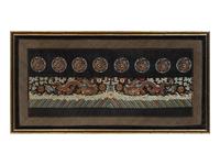 A Chinese Embroidered 'Dragon' Silk Panel, 19th Century 清晚期 團龍紋綉片