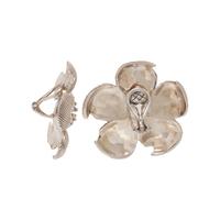 TIFFANY & CO., STERLING SILVER FLOWER CLIP EARRINGS