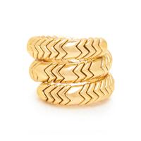 BULGARI, YELLOW GOLD 'SPIGA' RING