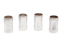 A Set of Four Elsa Peretti for Tiffany and Co. Silver Cordials