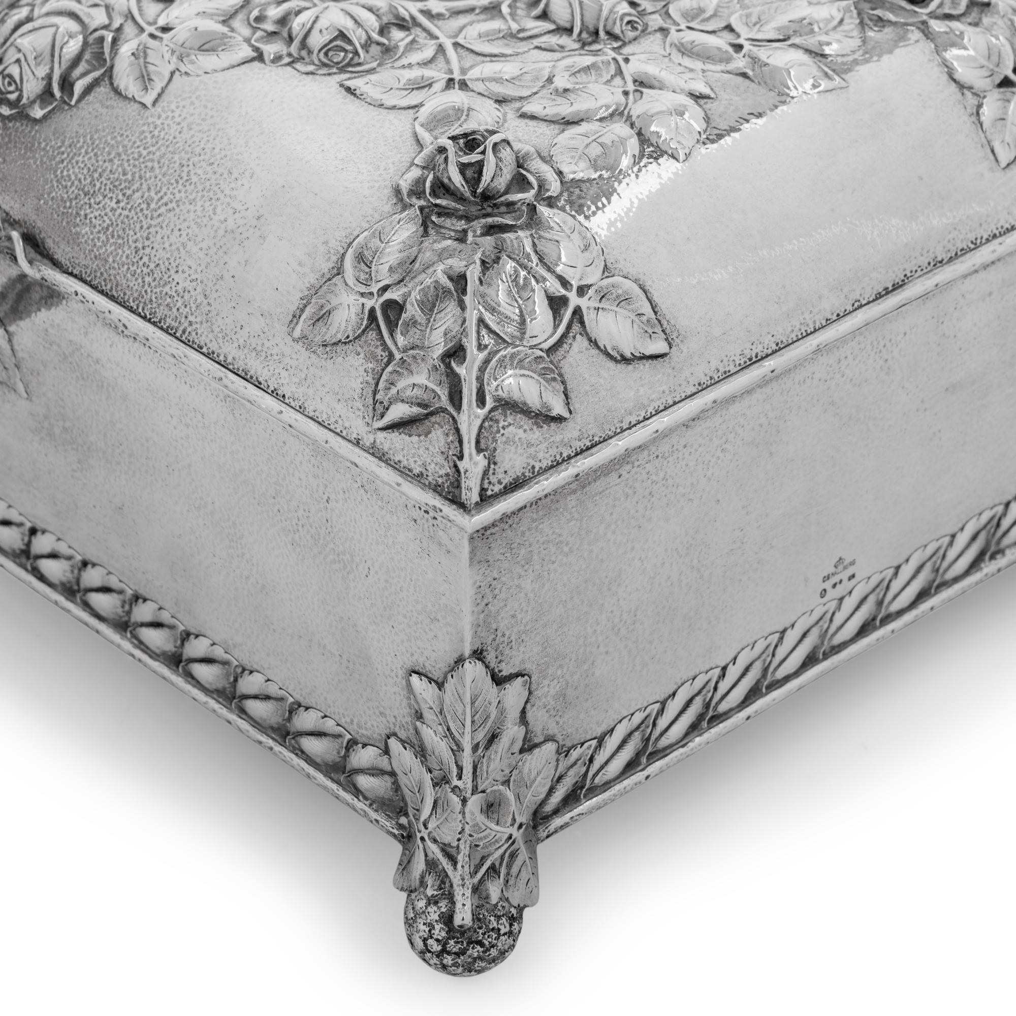 A Large Swedish Silver Table Casket