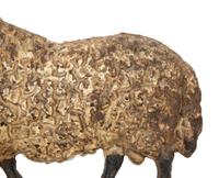 A Painted Cast Iron Sheep Doorstop
