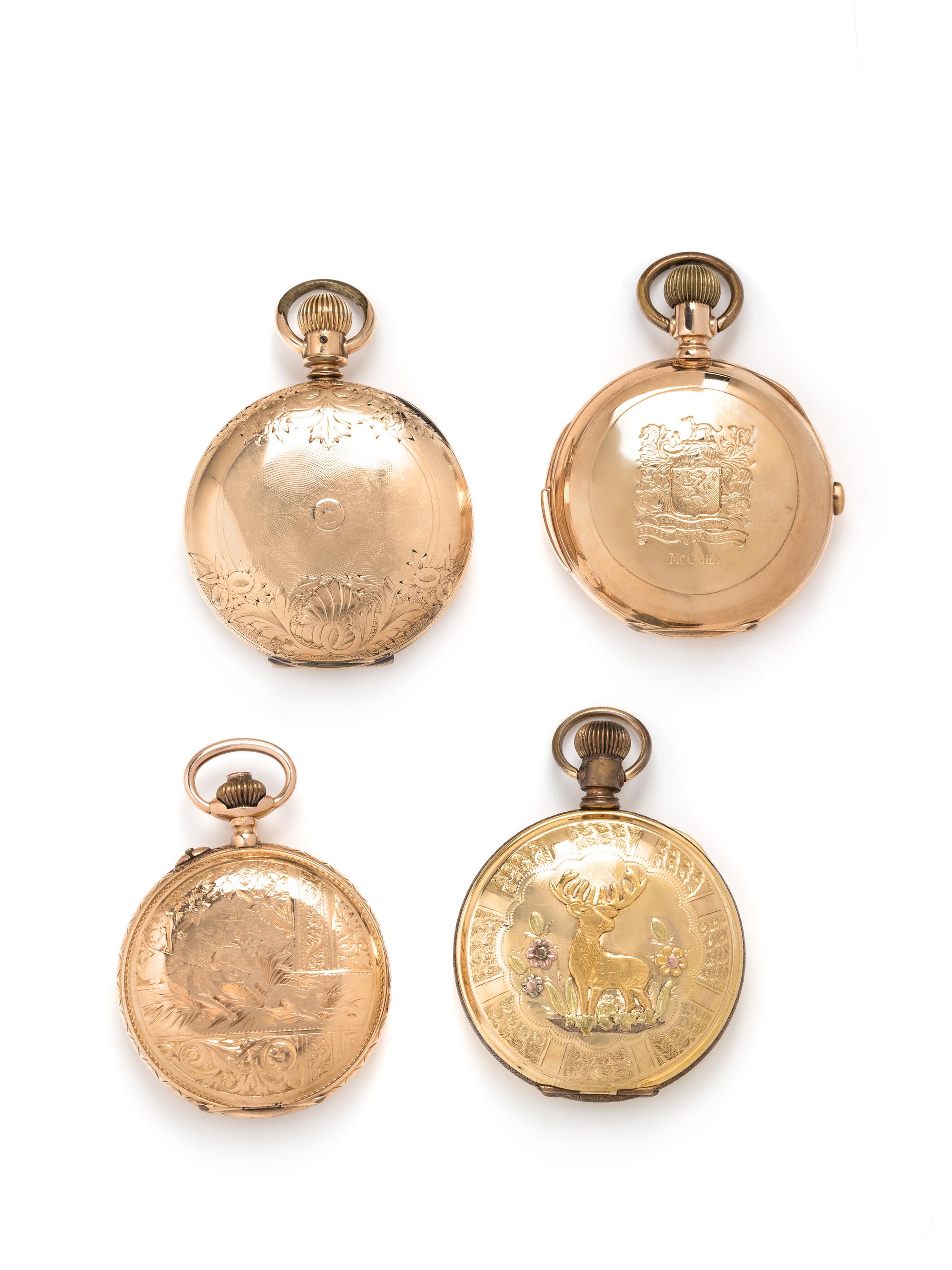 COLLECTION OF HUNTER CASE POCKET WATCHES