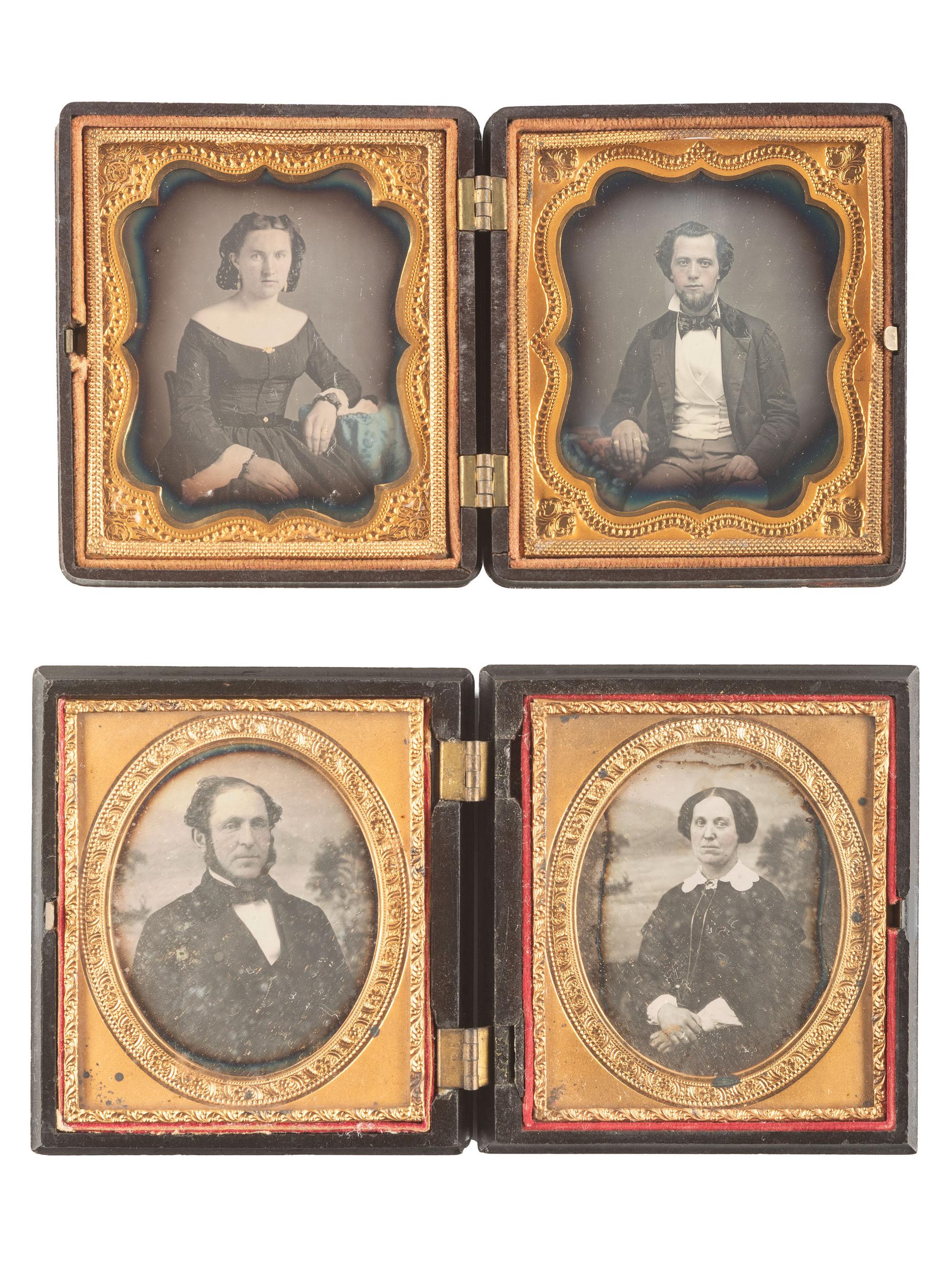 [EARLY PHOTOGRAPHY]. 19 pairs of sixth plate daguerreotype portraits of couples, 38 images in total.