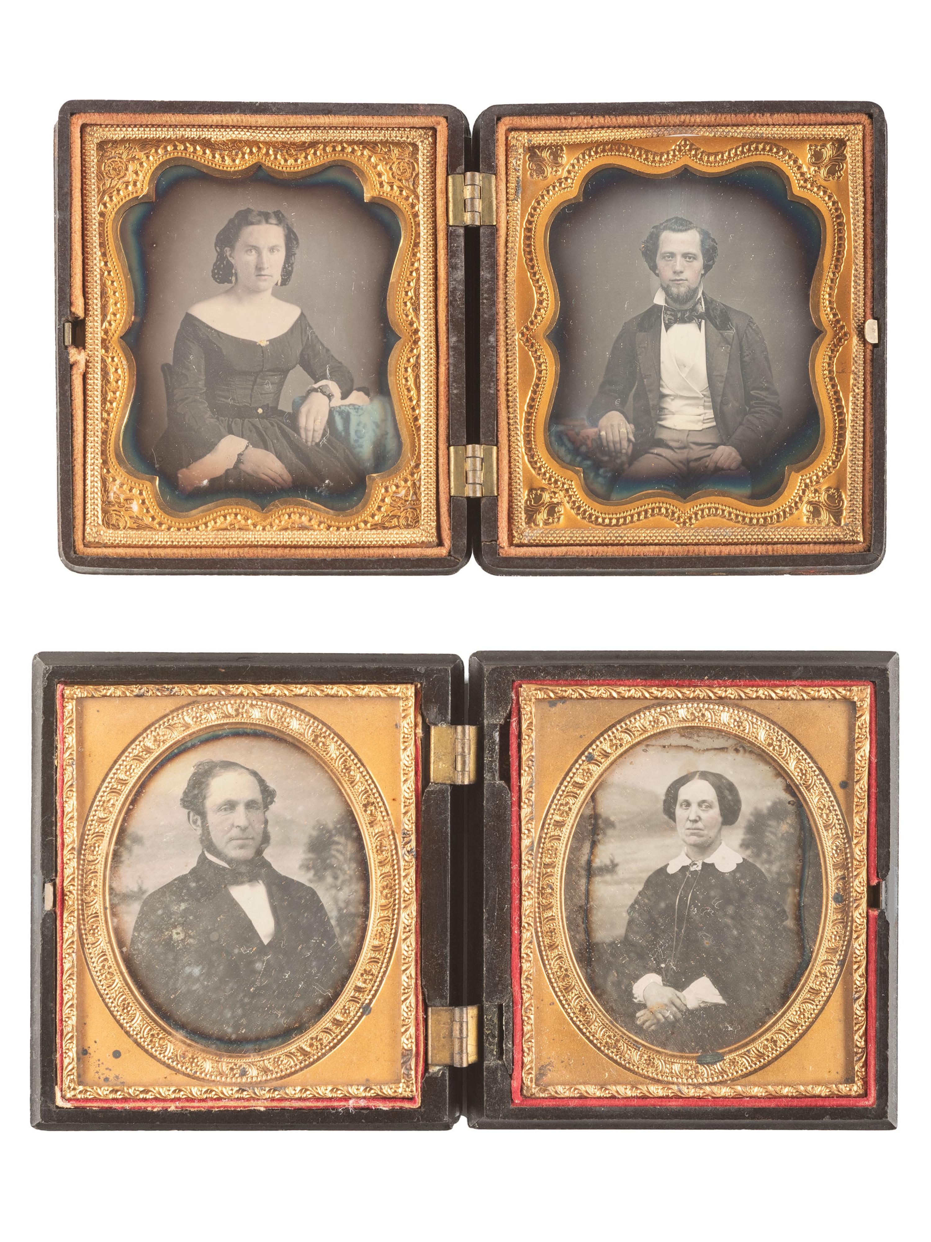 [EARLY PHOTOGRAPHY]. 19 pairs of sixth plate daguerreotype portraits of couples, 38 images in total.