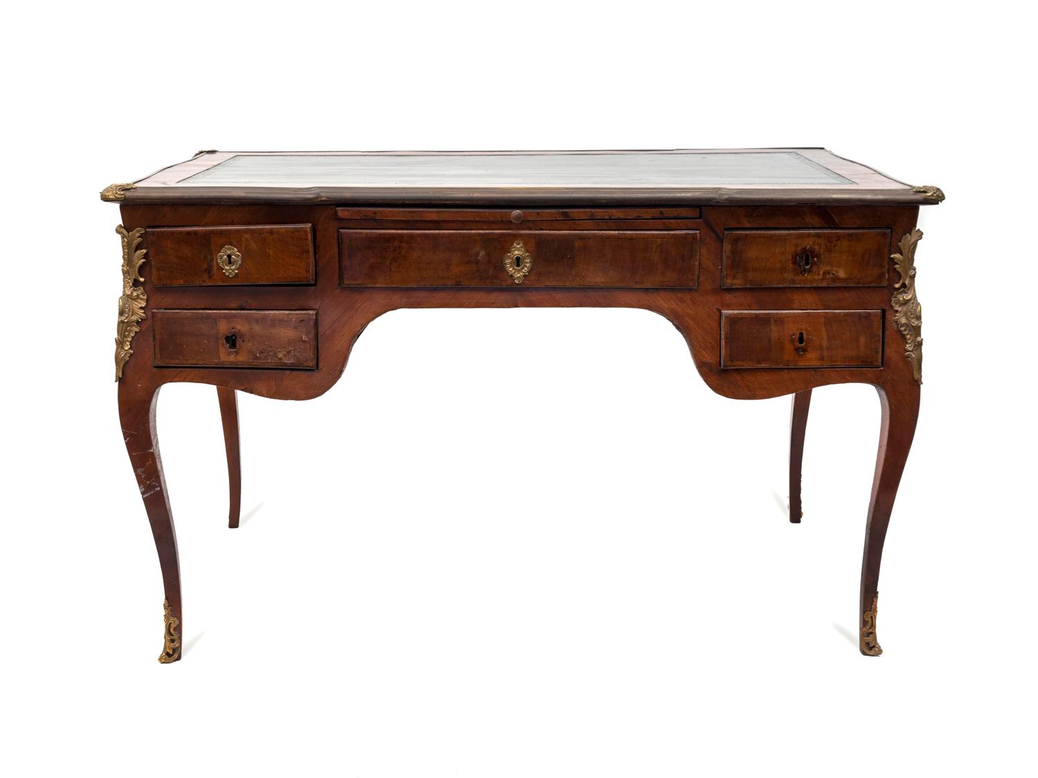 A Louis XV Style Tulipwood Writing Table — 19TH CENTURY