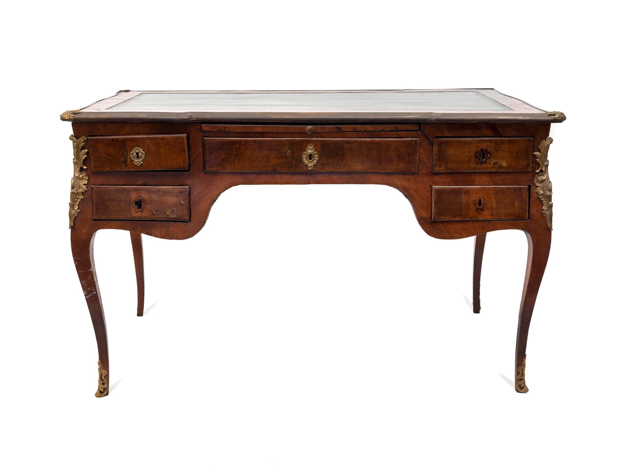 A Louis XV Style Tulipwood Writing Table — 19TH CENTURY