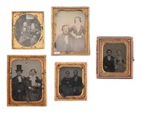 [EARLY PHOTOG]. 17 cased images of husbands and wives, incl. work by SILAS SELLECK, San Francisco.