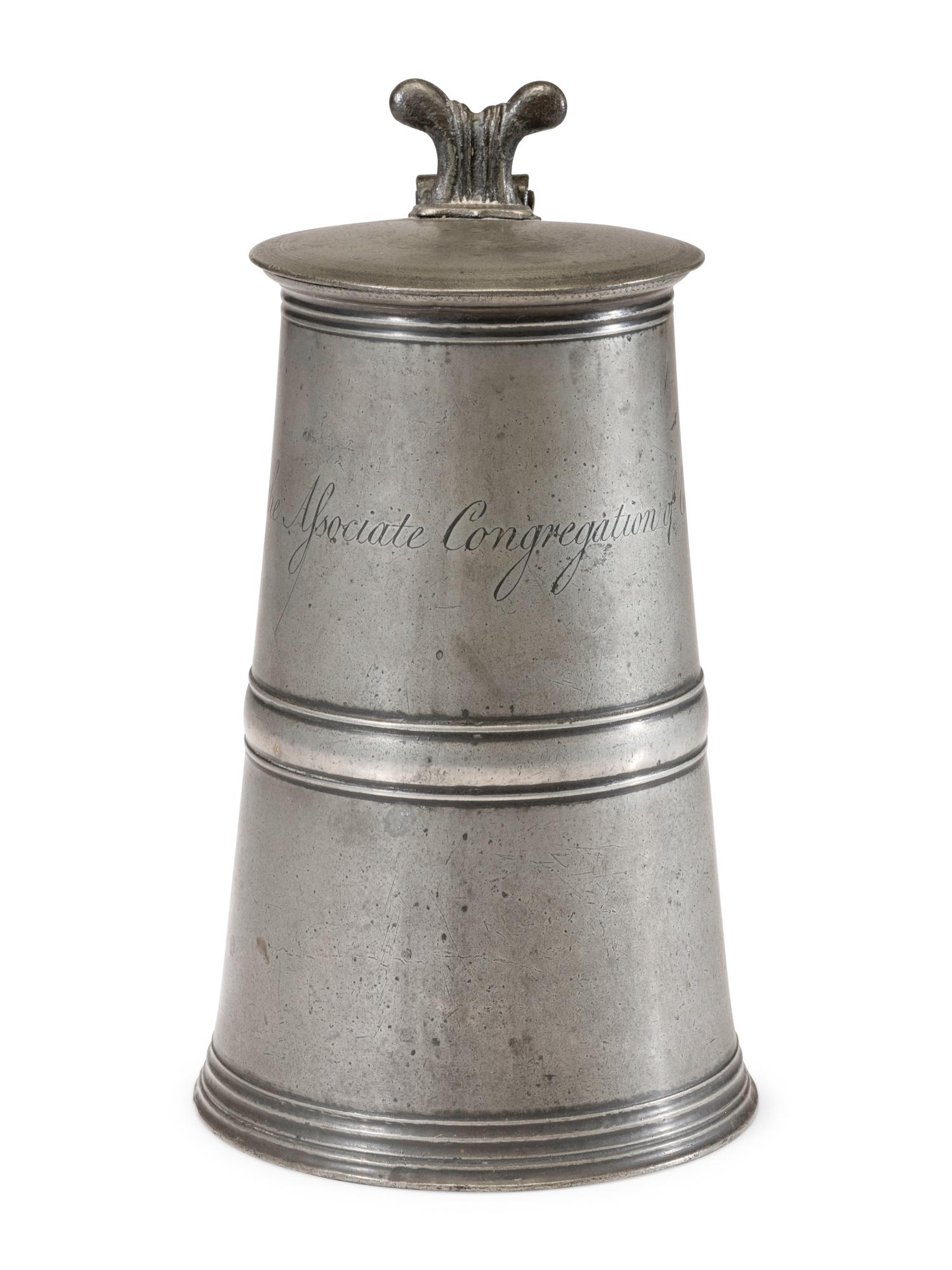 A Scottish Pewter Communion Flagon