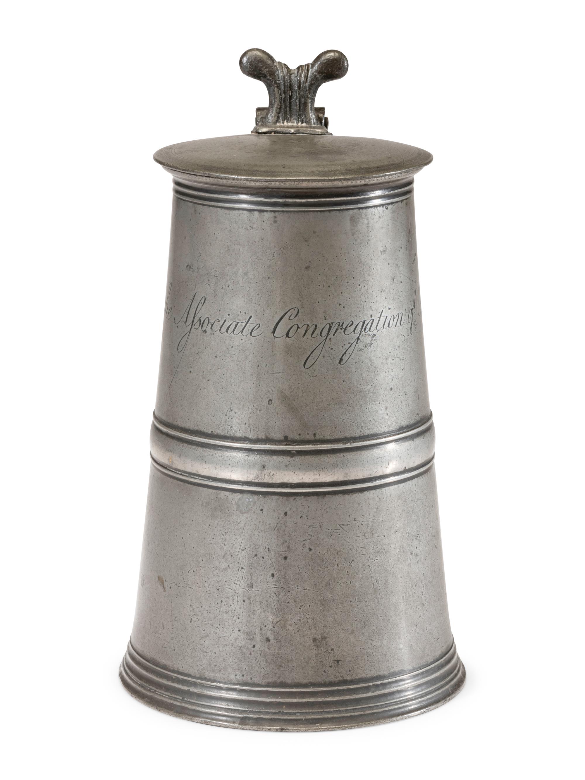 A Scottish Pewter Communion Flagon