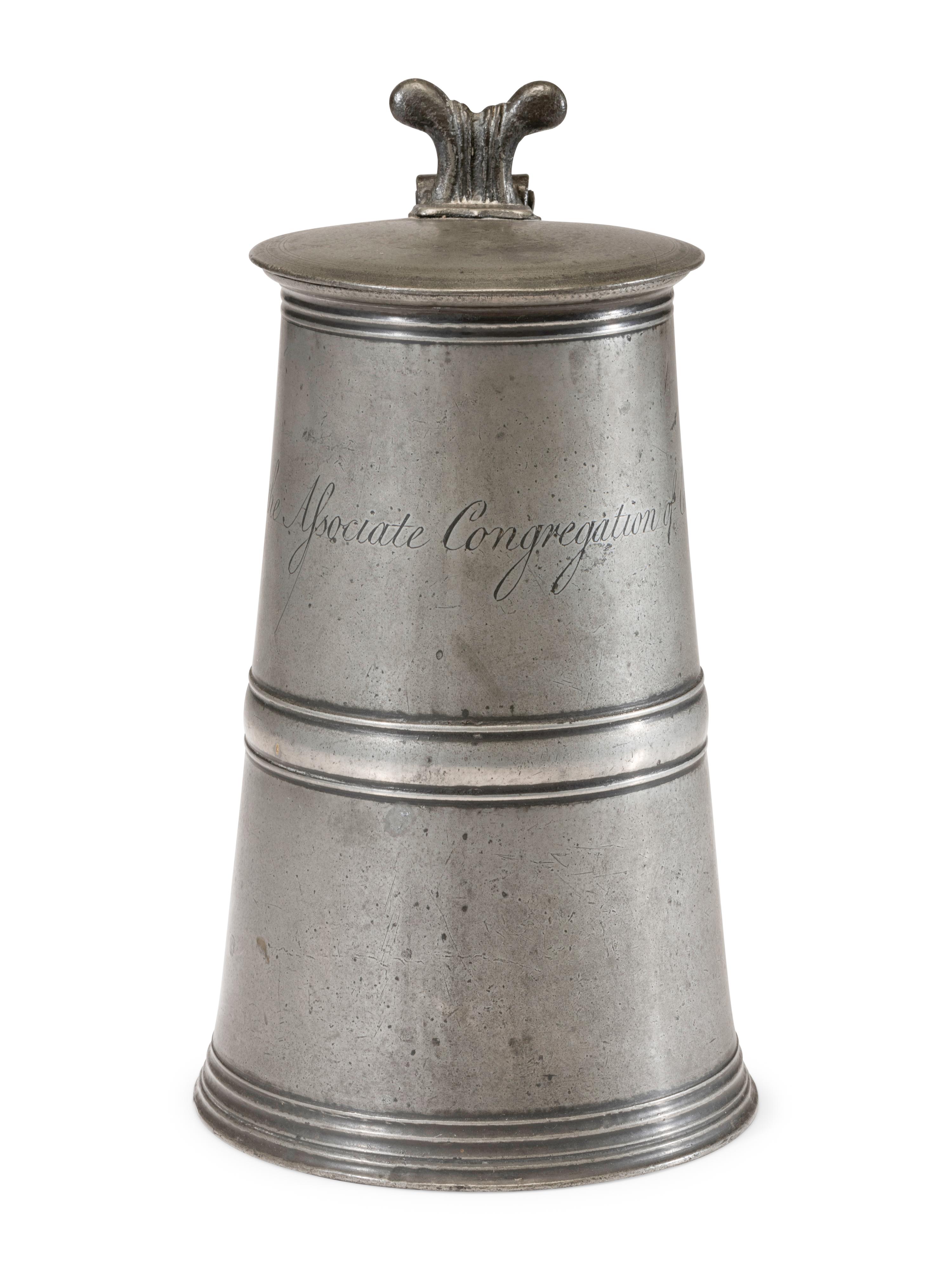 A Scottish Pewter Communion Flagon