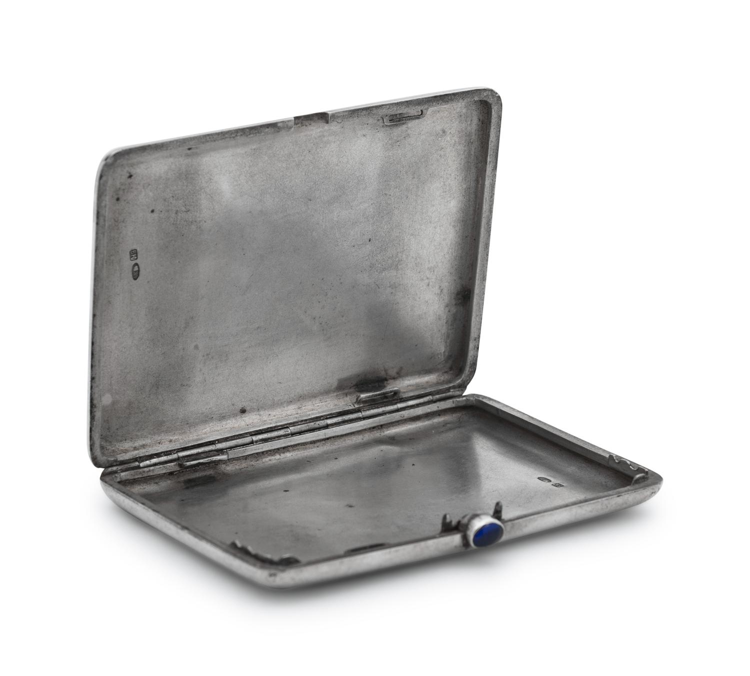 A Russian Silver Cigarette Case
