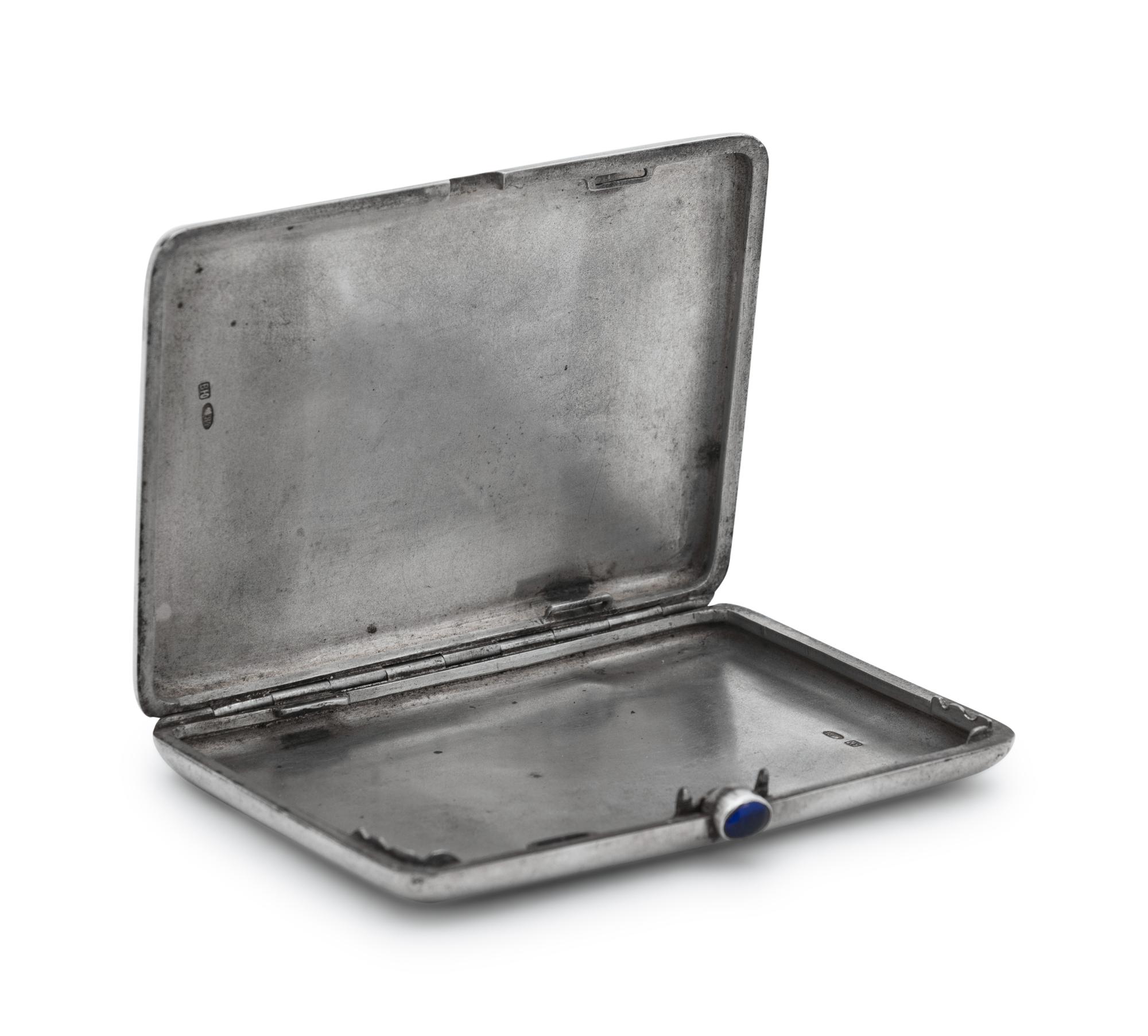 A Russian Silver Cigarette Case