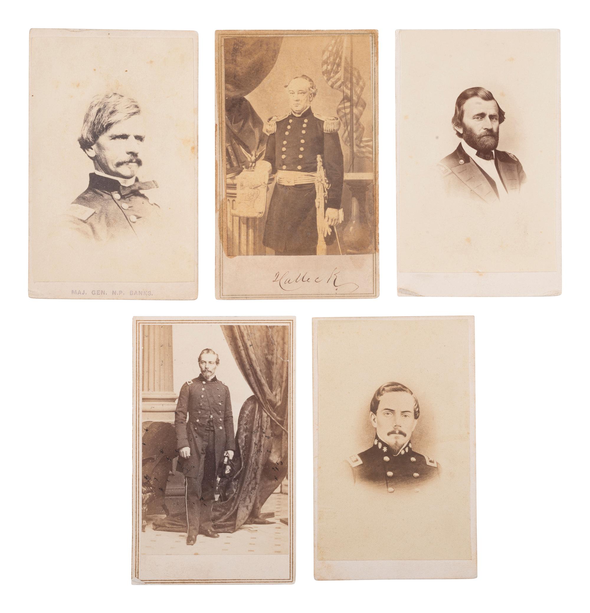 [CIVIL WAR]. 10 CDVs of Union and Confederate generals, many from the Western Theater.