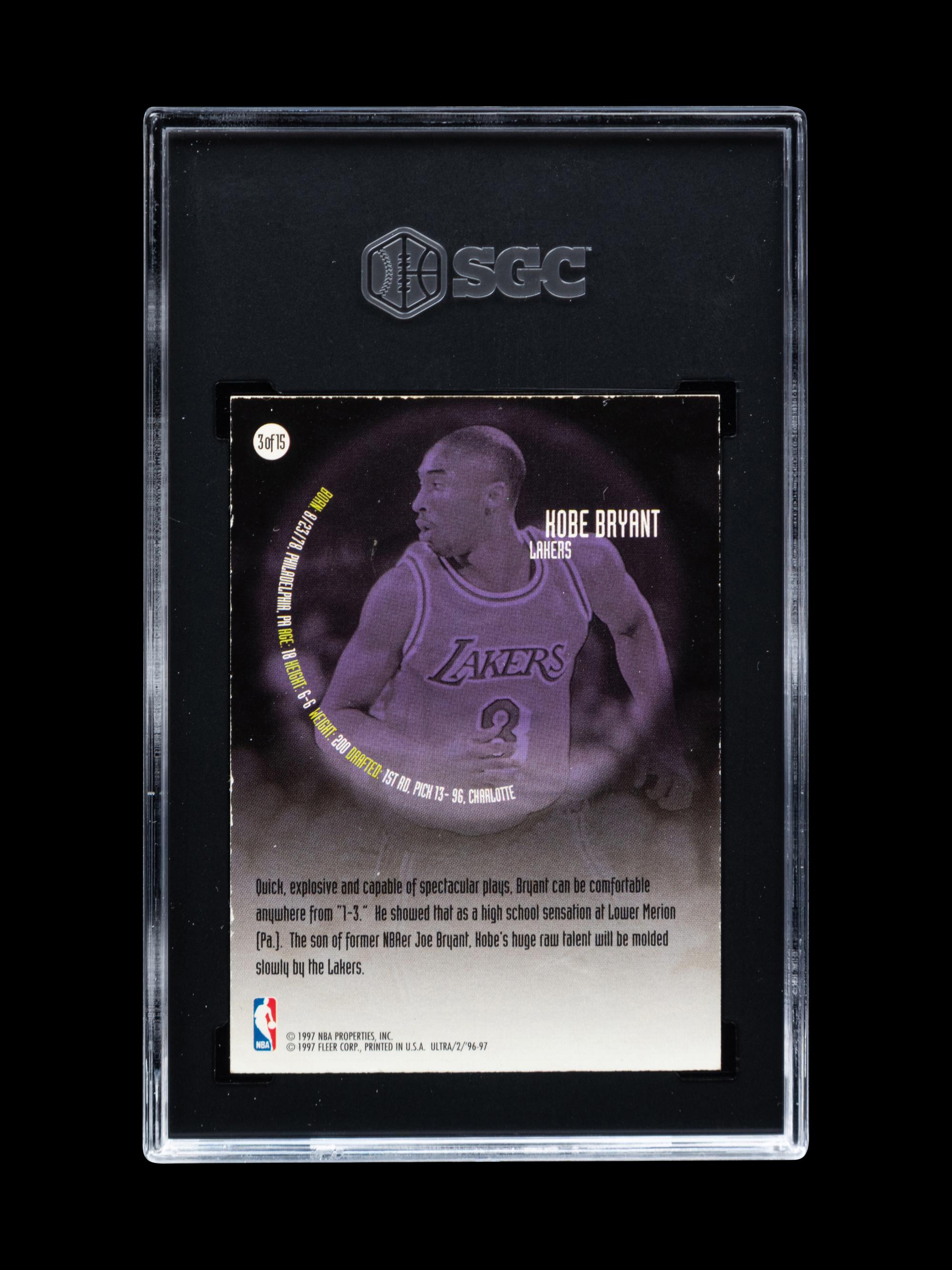 A Group of 1996-97 Fleer Ultra Kobe Bryant Rookie Basketball Cards,