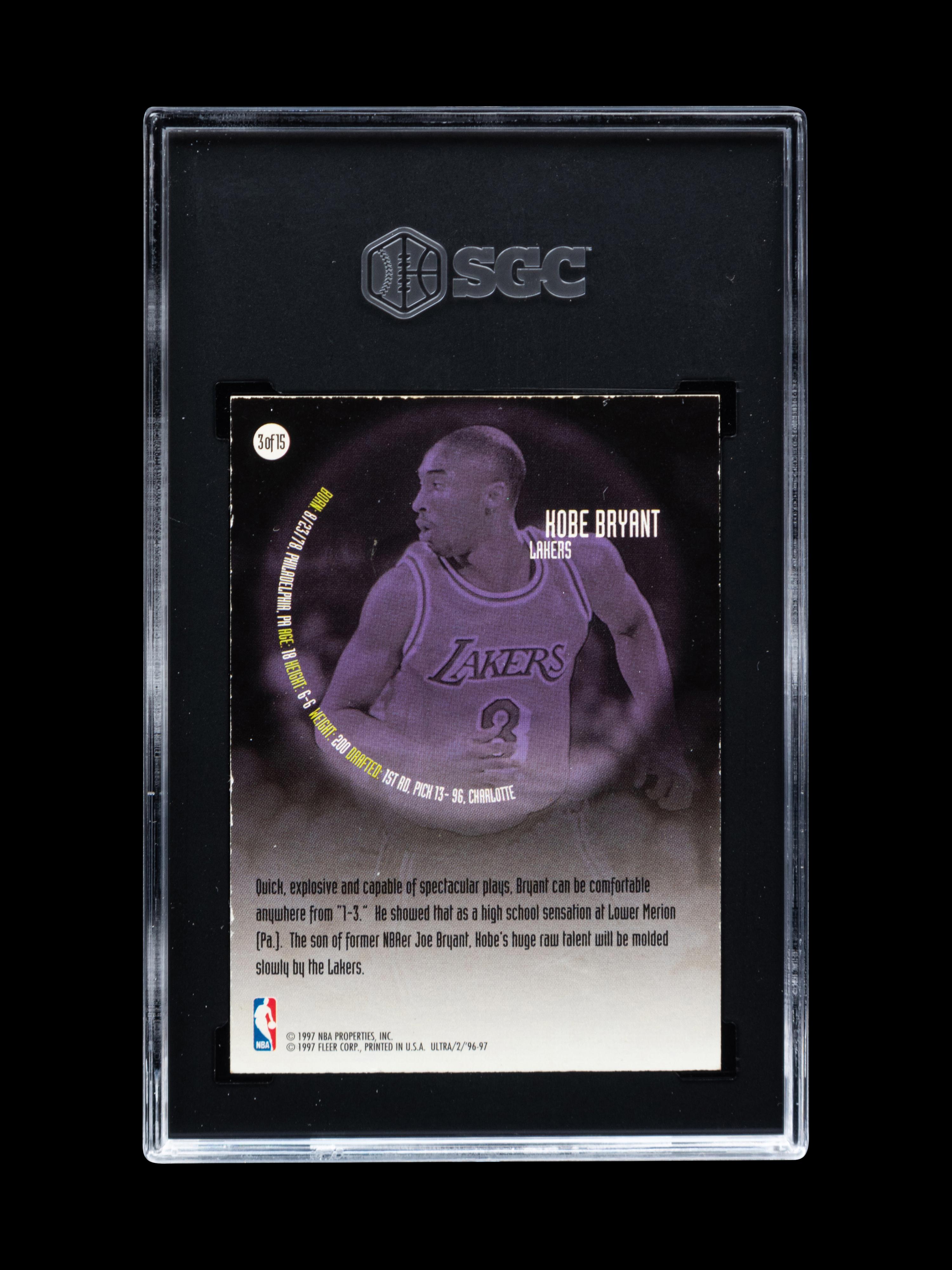 A Group of 1996-97 Fleer Ultra Kobe Bryant Rookie Basketball Cards,
