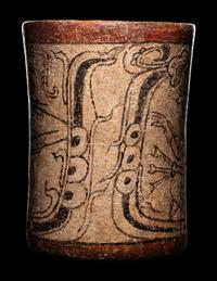 A Maya Codex Style Cylinder Vessel